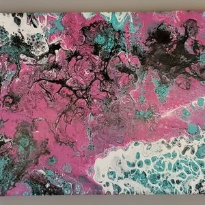 Acrylic Fluid Art on Canvas